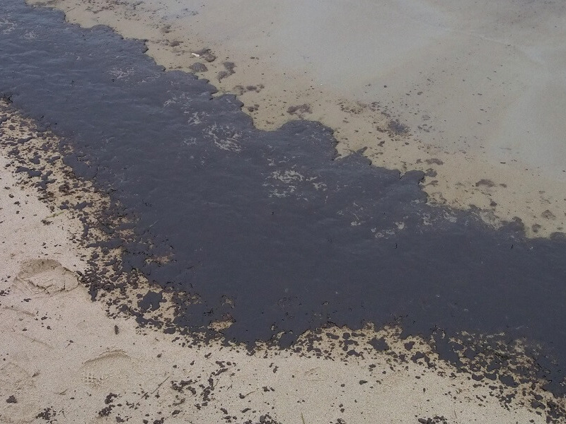 Почистиха петната от мазут, огледът продължава